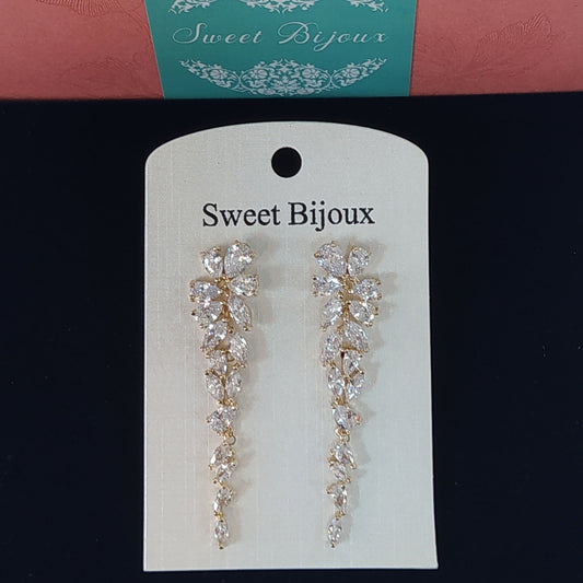 Brinco navetes de zircônia 13469D0