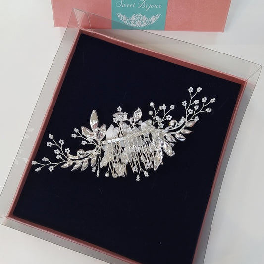 Arranjo de noiva com cristais e pérola 167997A