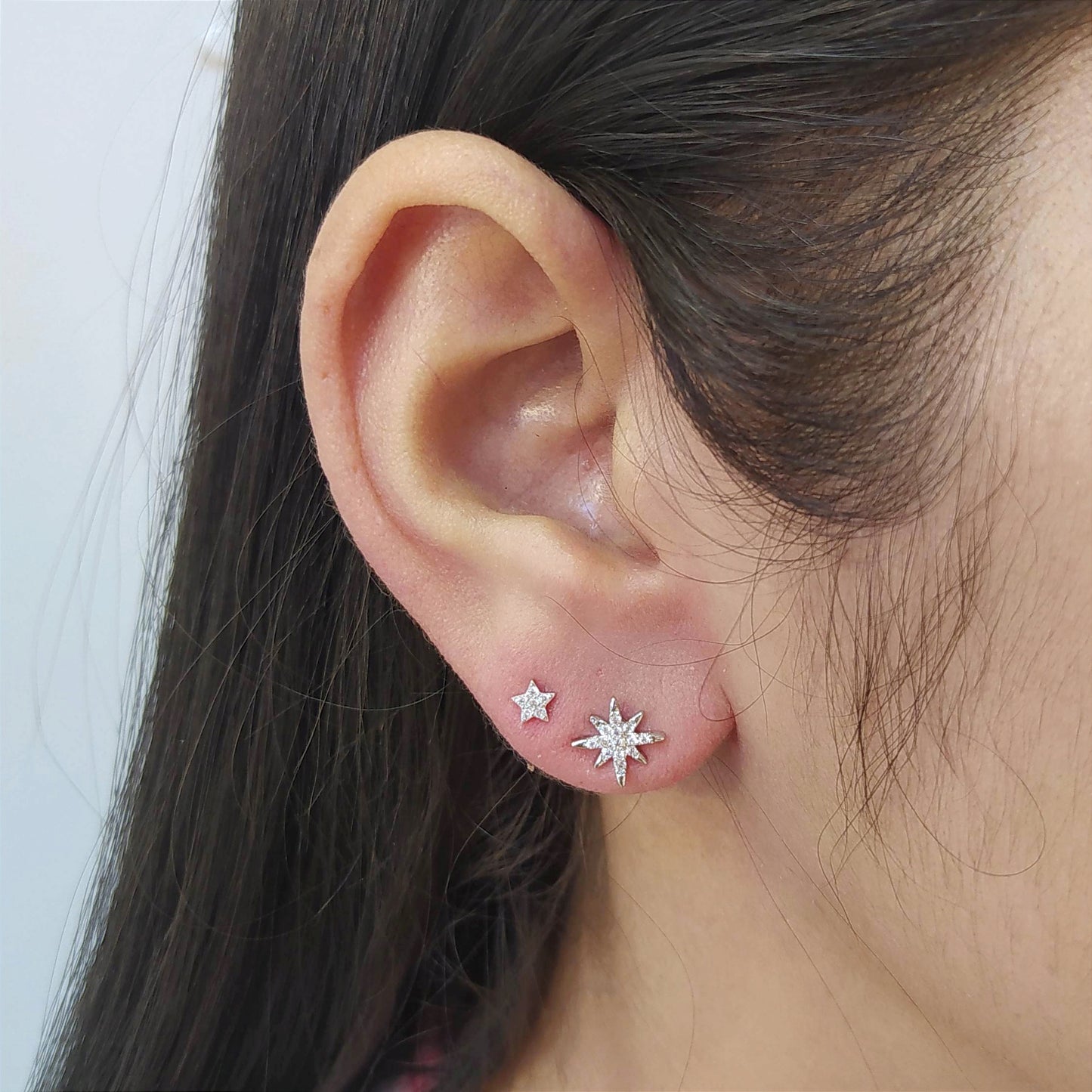 Brinco estrelinha de zircônia 1CE692A