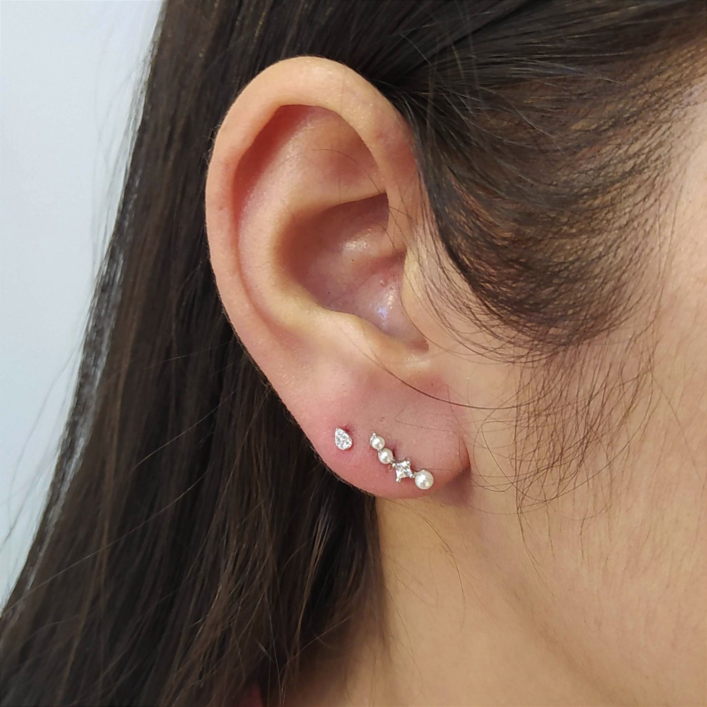 Brinco de pérola com zircônia 1CE7331