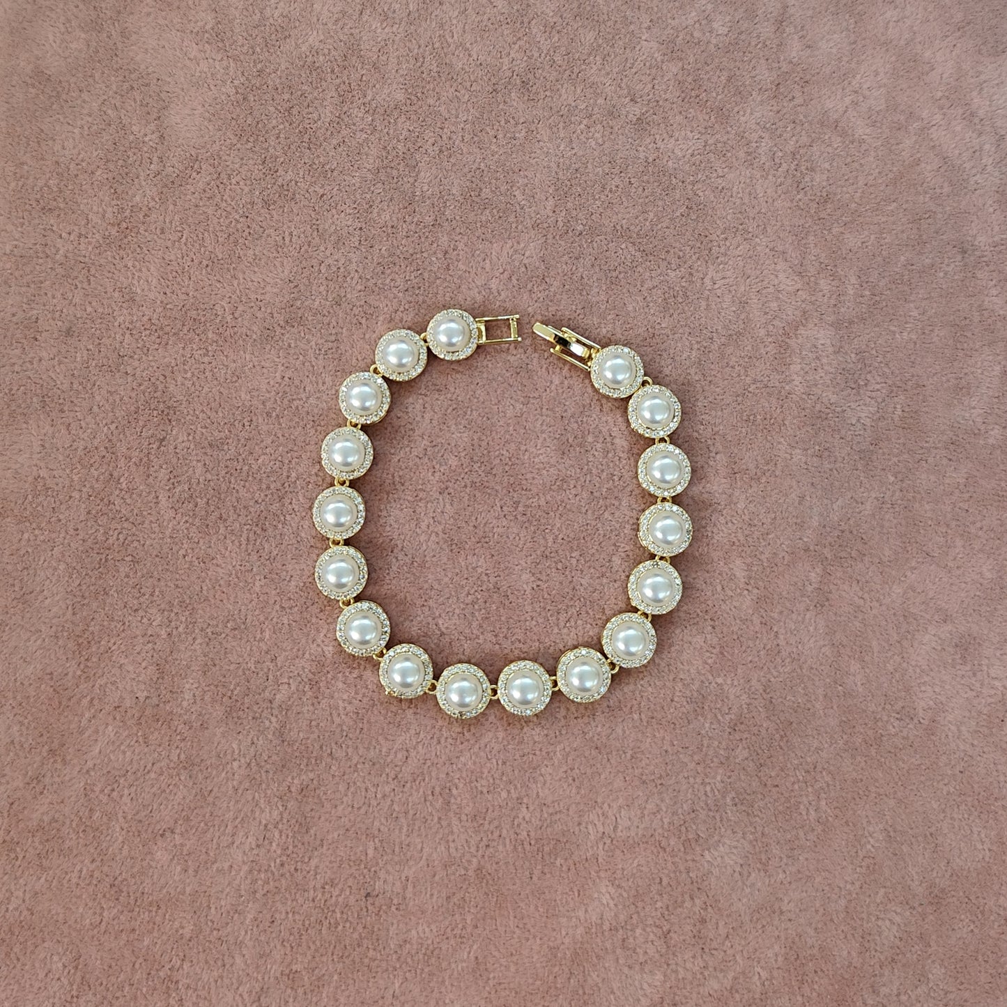 Pulseira de pérola com zircônia 1FA5C22