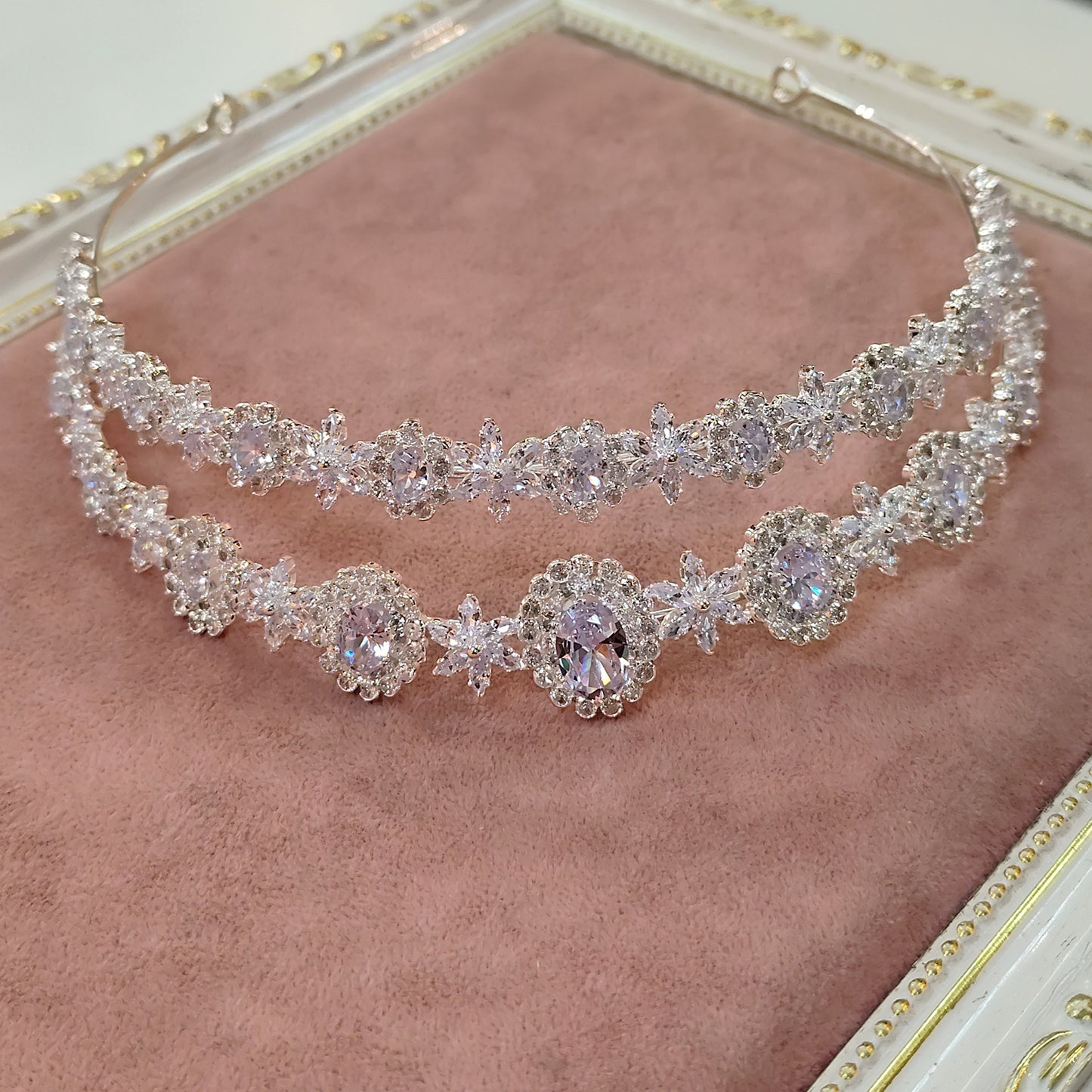 Tiara dupla de zircônia 202397E
