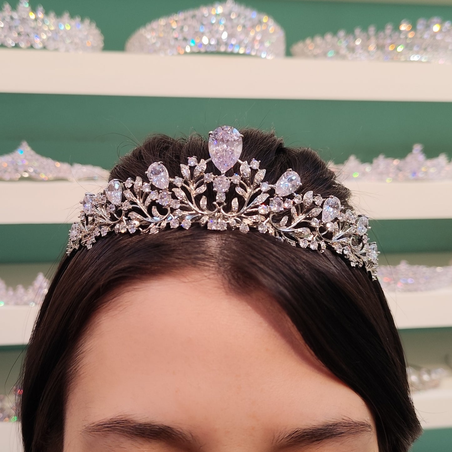 Coroa de noiva de zircônia 17CA0DF