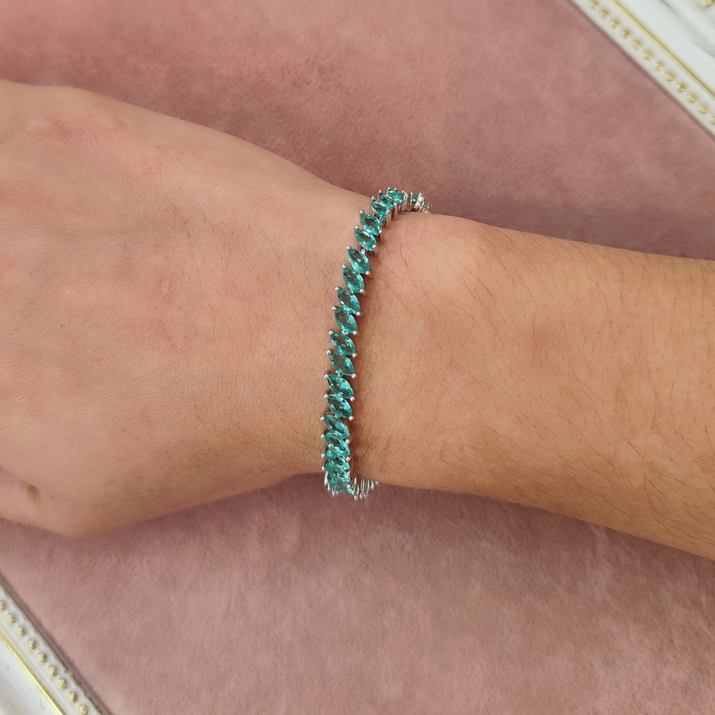 Pulseira de zircônia Verde turmalina 207F616