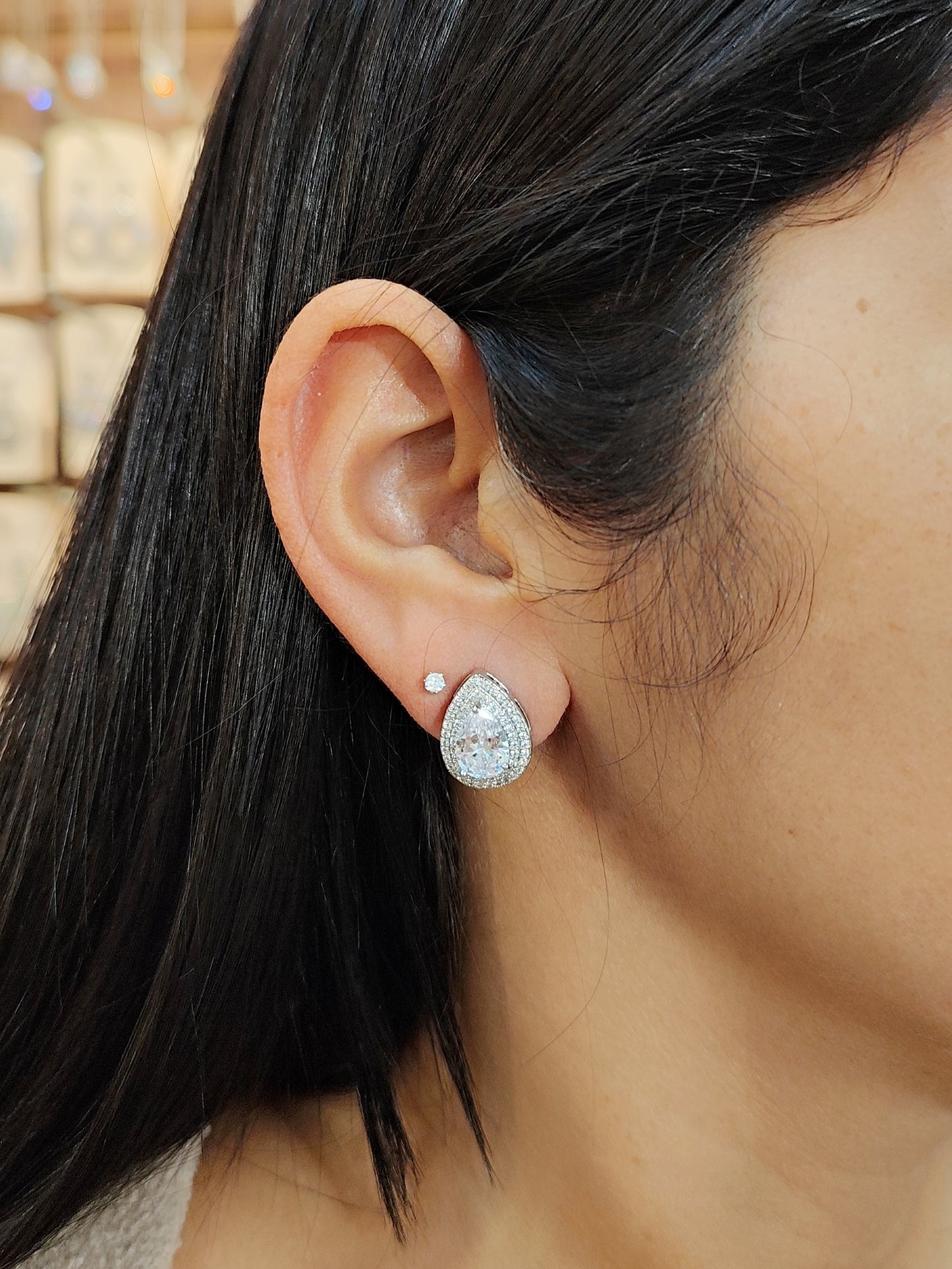 Brinco gota de zircônia 20ACC1E