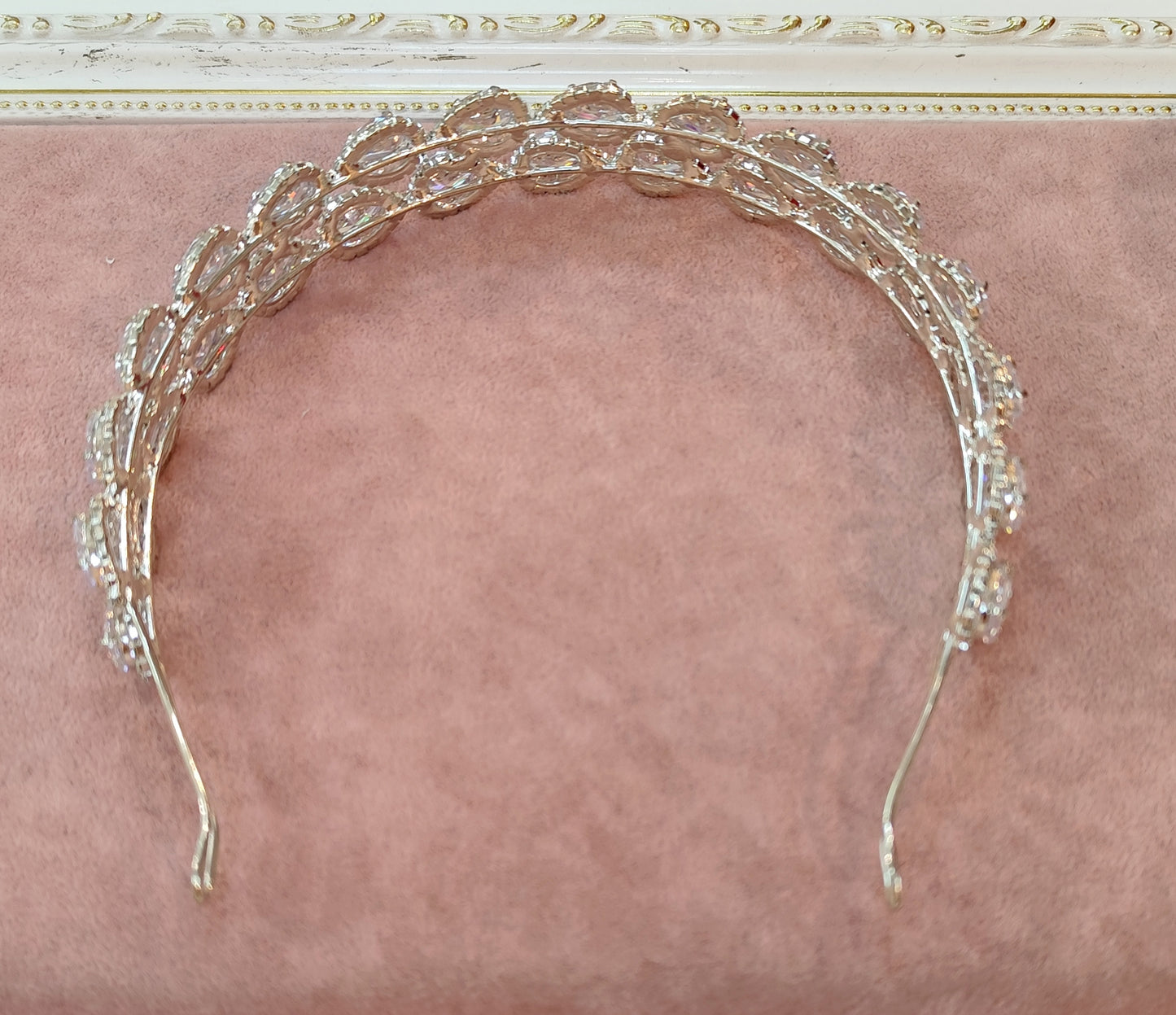 Tiara gota dupla de zircônia 12D8F60