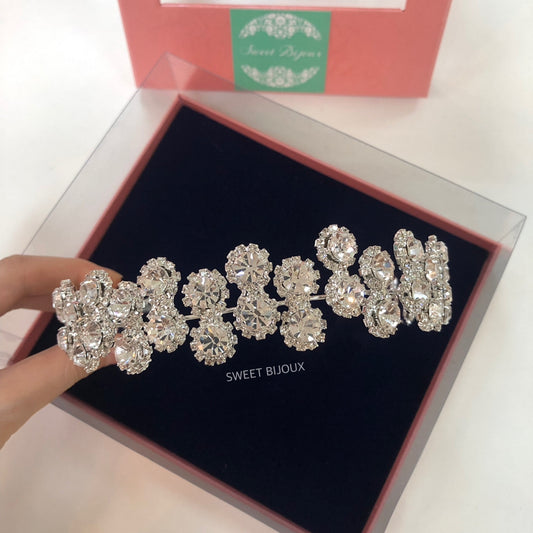Tiara de noiva com cristais duplo 1368932