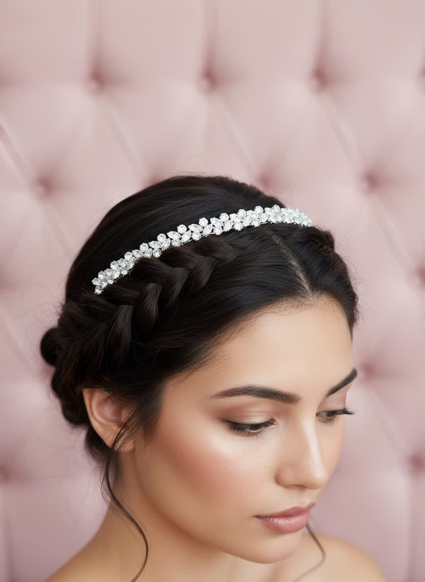 Tiara maleável de zircônia 2033D15