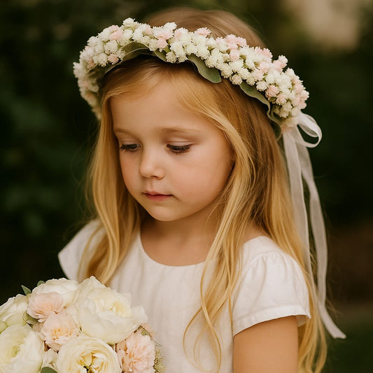 Coroa de flor mosquitinho artificial 1354156