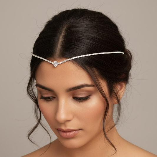 Testeira de noiva com zircônia 20DDB4E