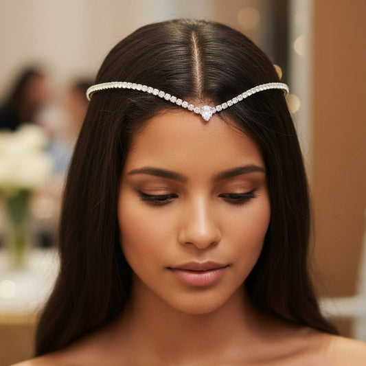 Testeira de noiva com zircônia 20DDB0A