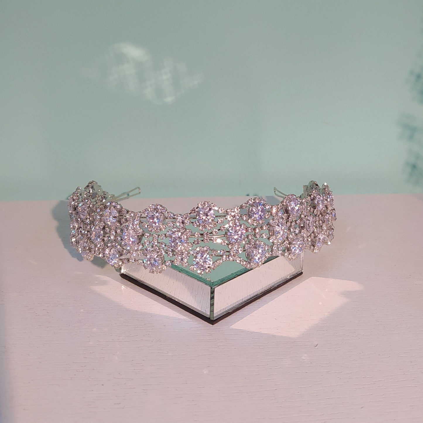 Tiara ondas com cristais 12D56BE