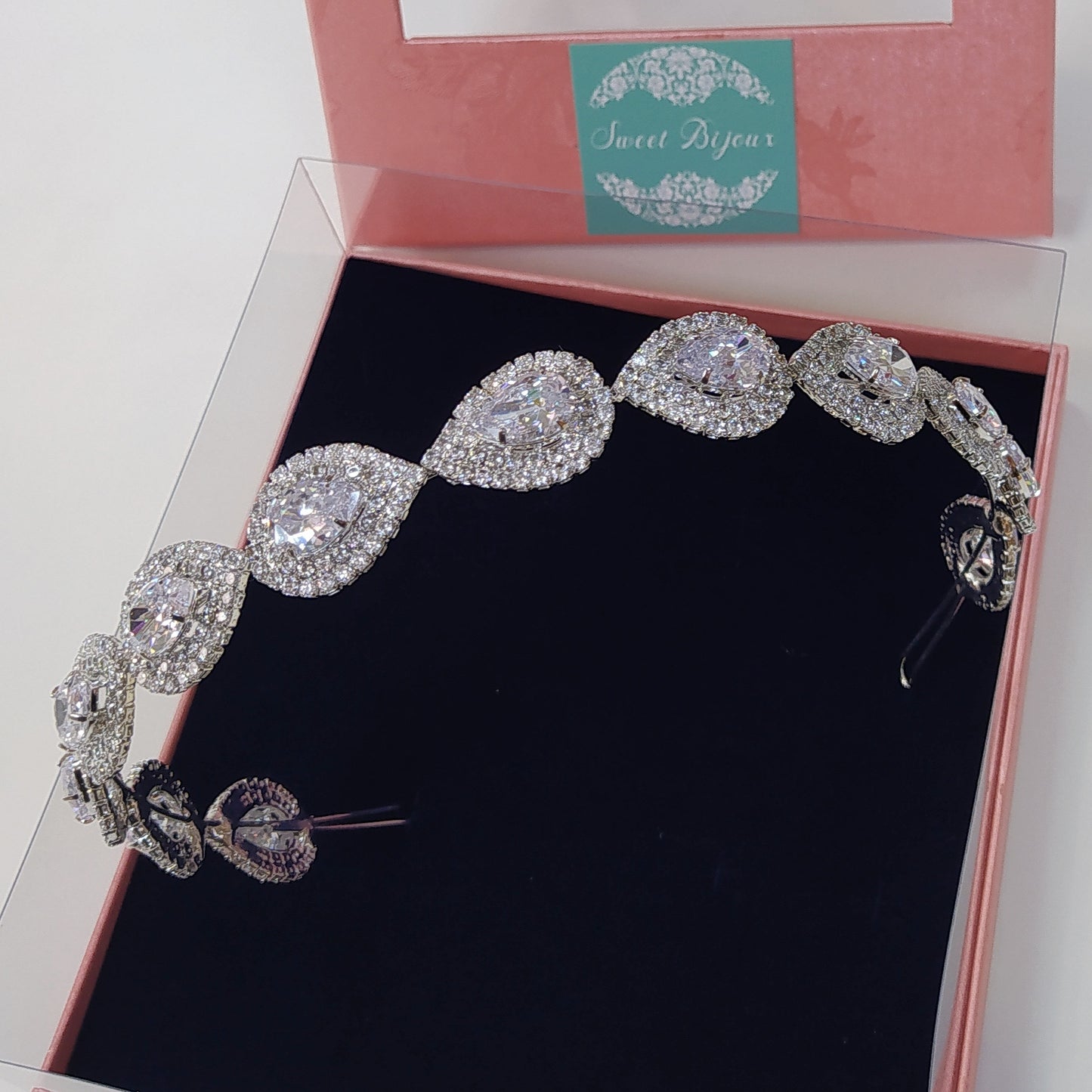 Tiara gotas de zircônia clássica 16B7D0B