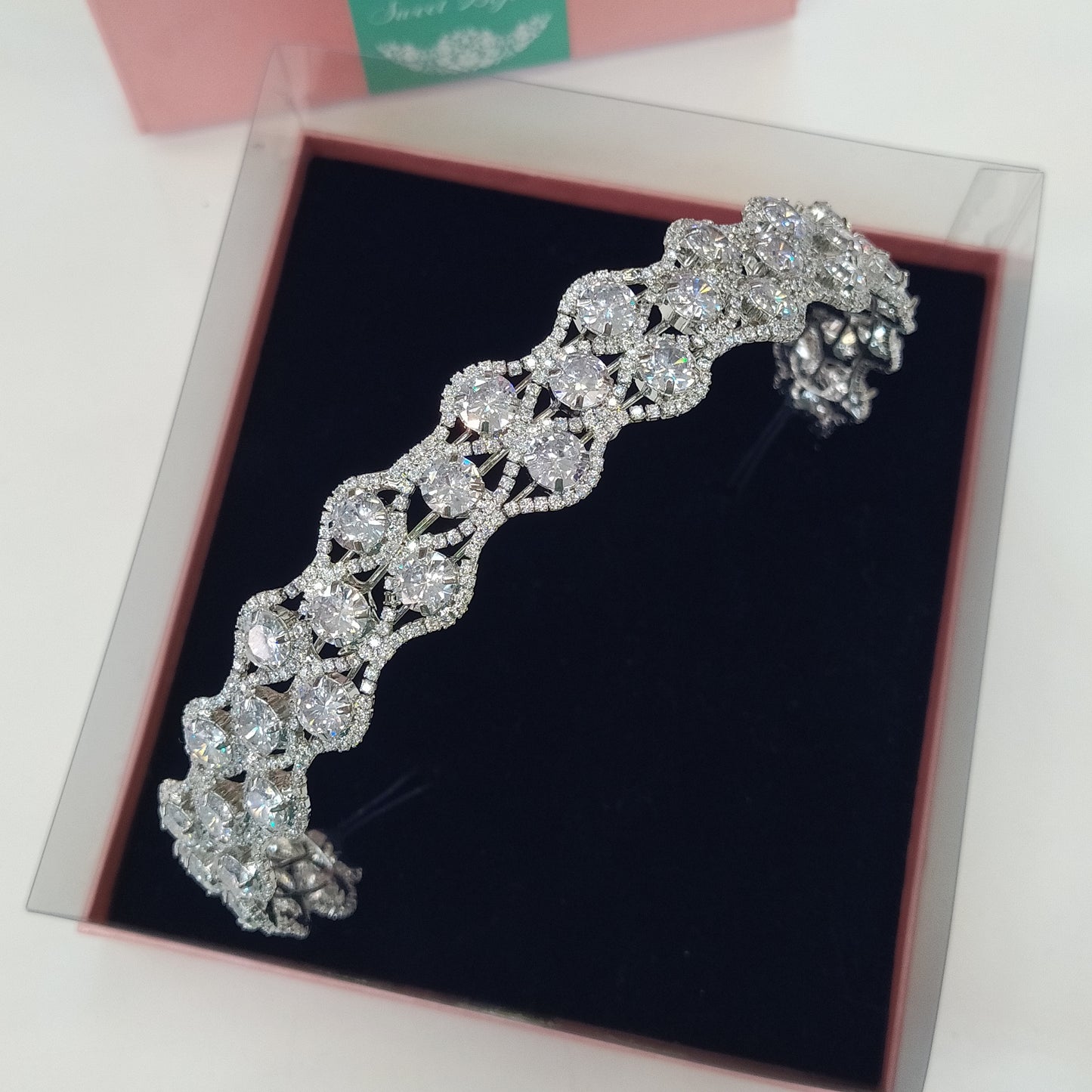 Tiara de noiva com zircônia 17B2A33