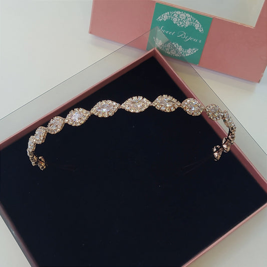 Tiara de zircônia rosê 199C384
