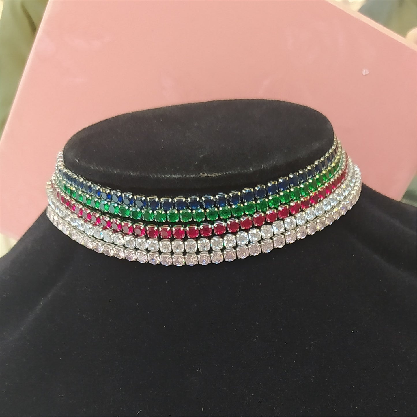 Colar chocker de zircônia unidade 19F5FBE