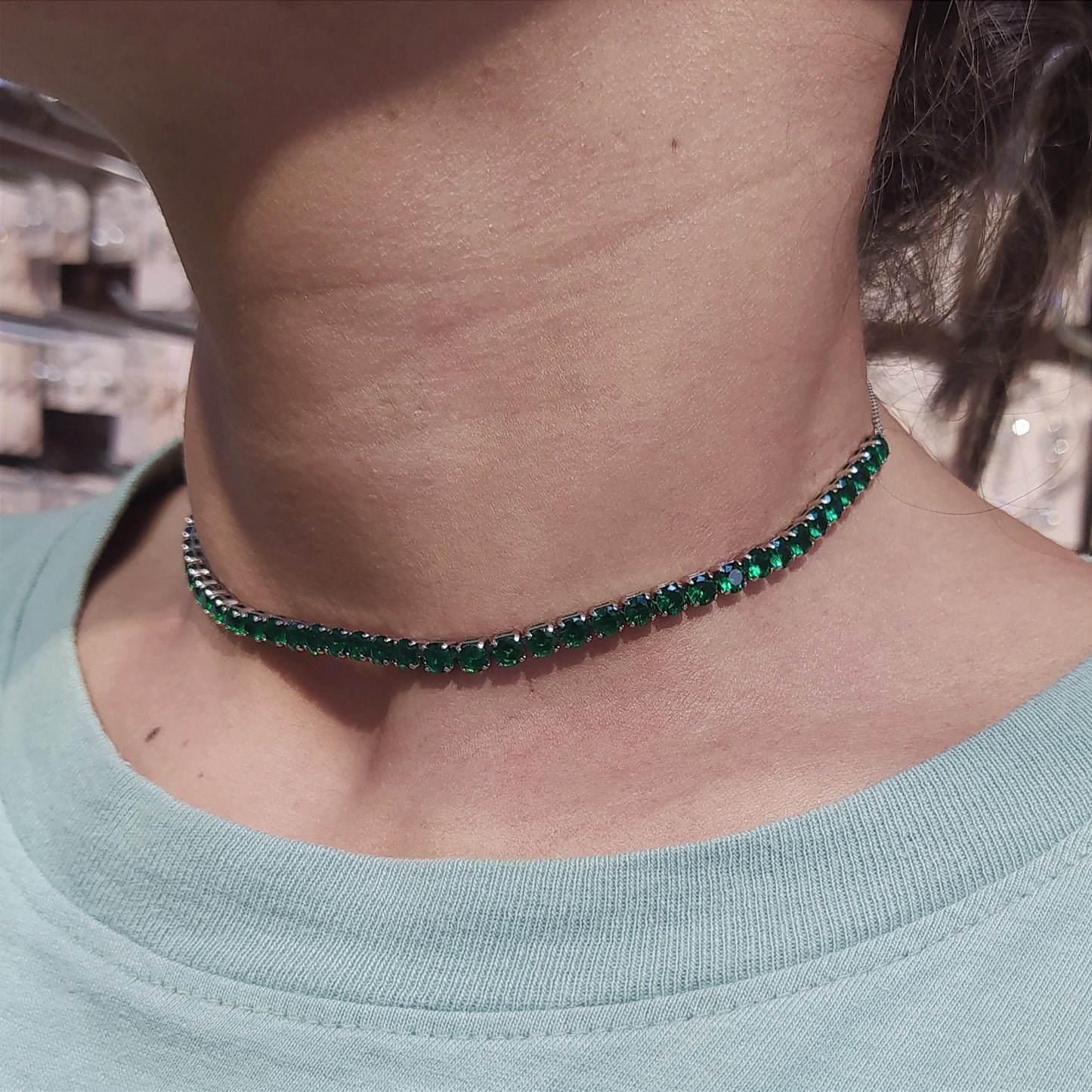 Colar chocker de zircônia unidade 19F5FBE
