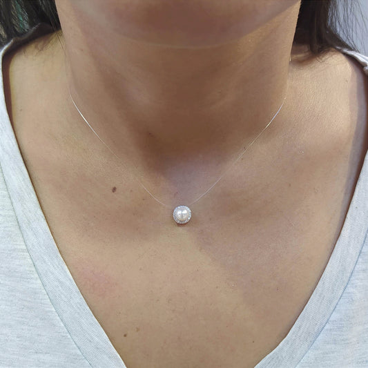 Colar ponto de luz de pérola 1AFE2F3