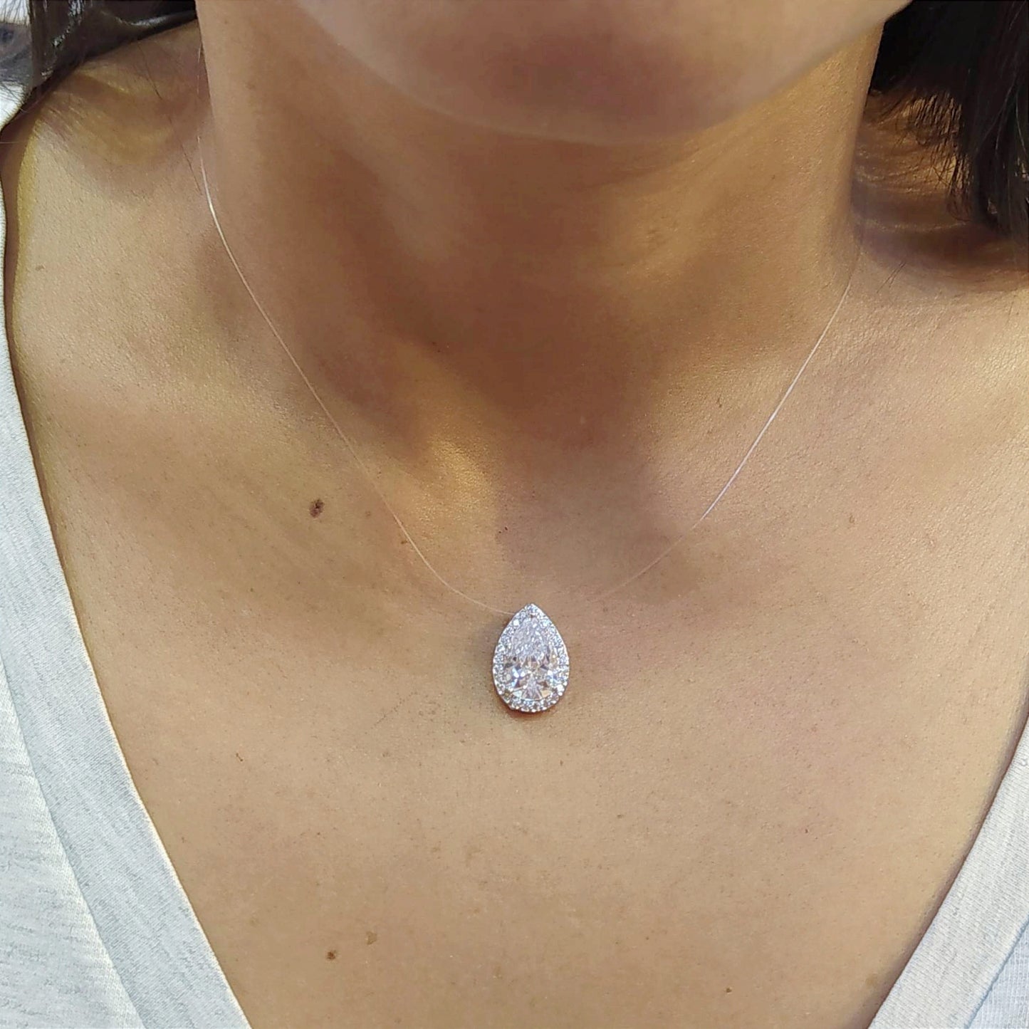 Colar ponto de luz gota 1AFA628