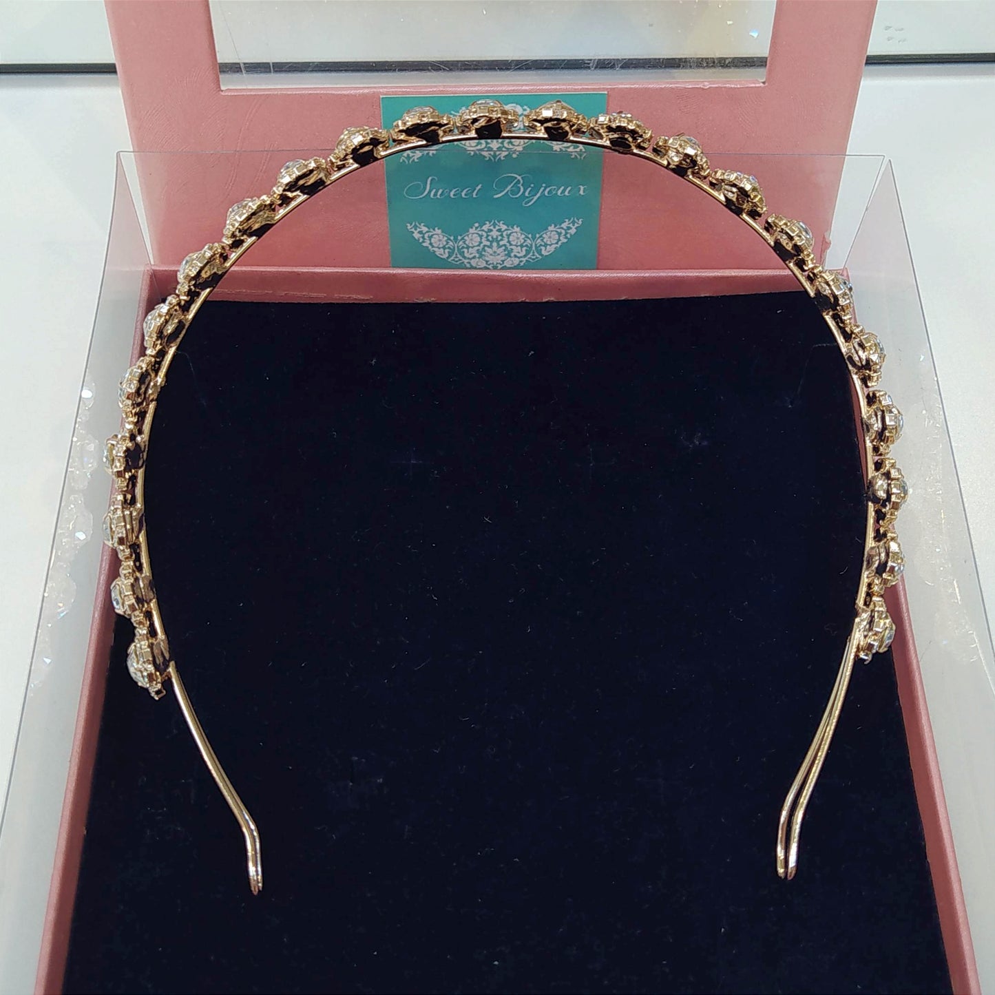 Tiara de cristais dourada 1C7BD2E