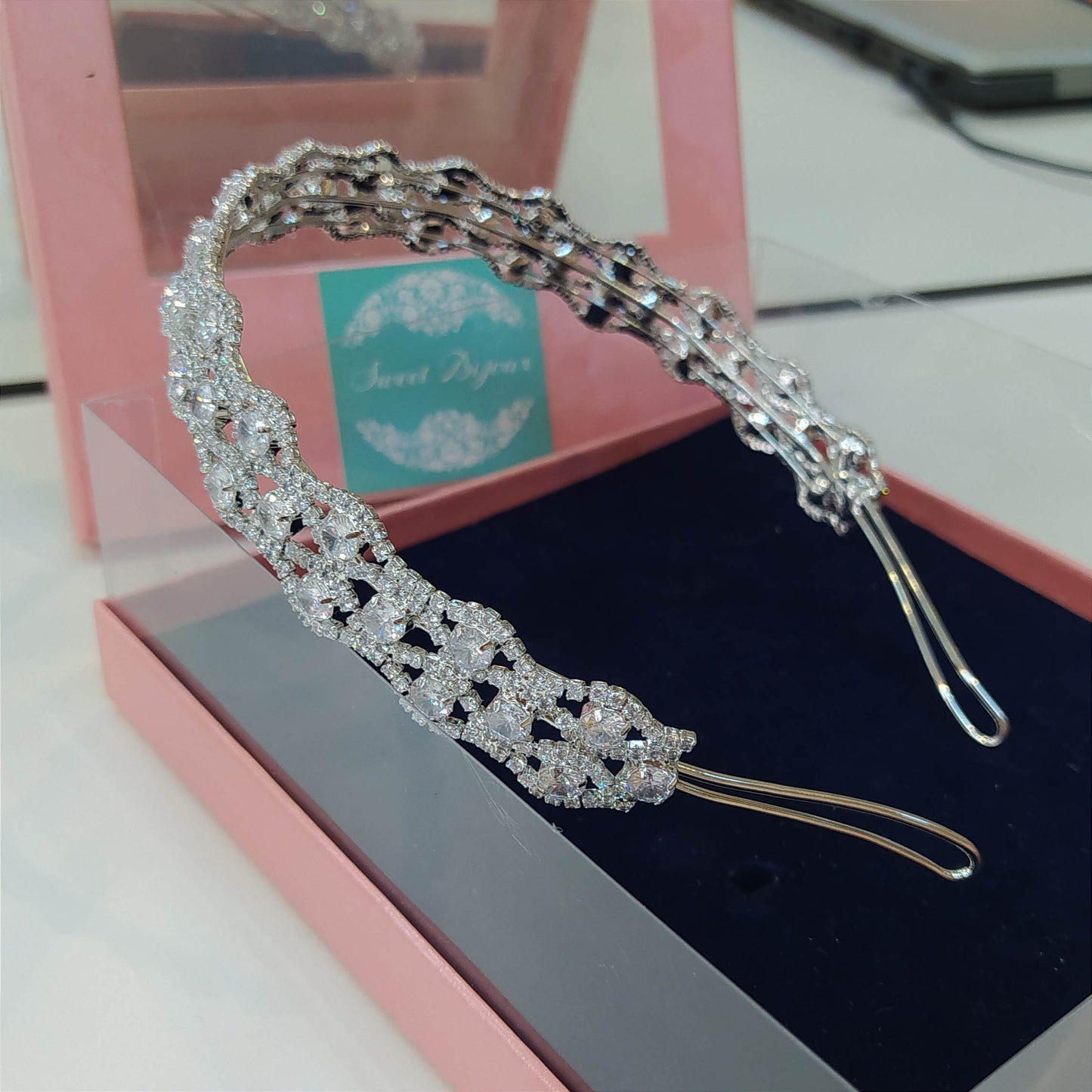 Tiara de noiva com zircônia 17B2A33