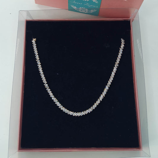 Colar de zircônia dourado 1F3E31A