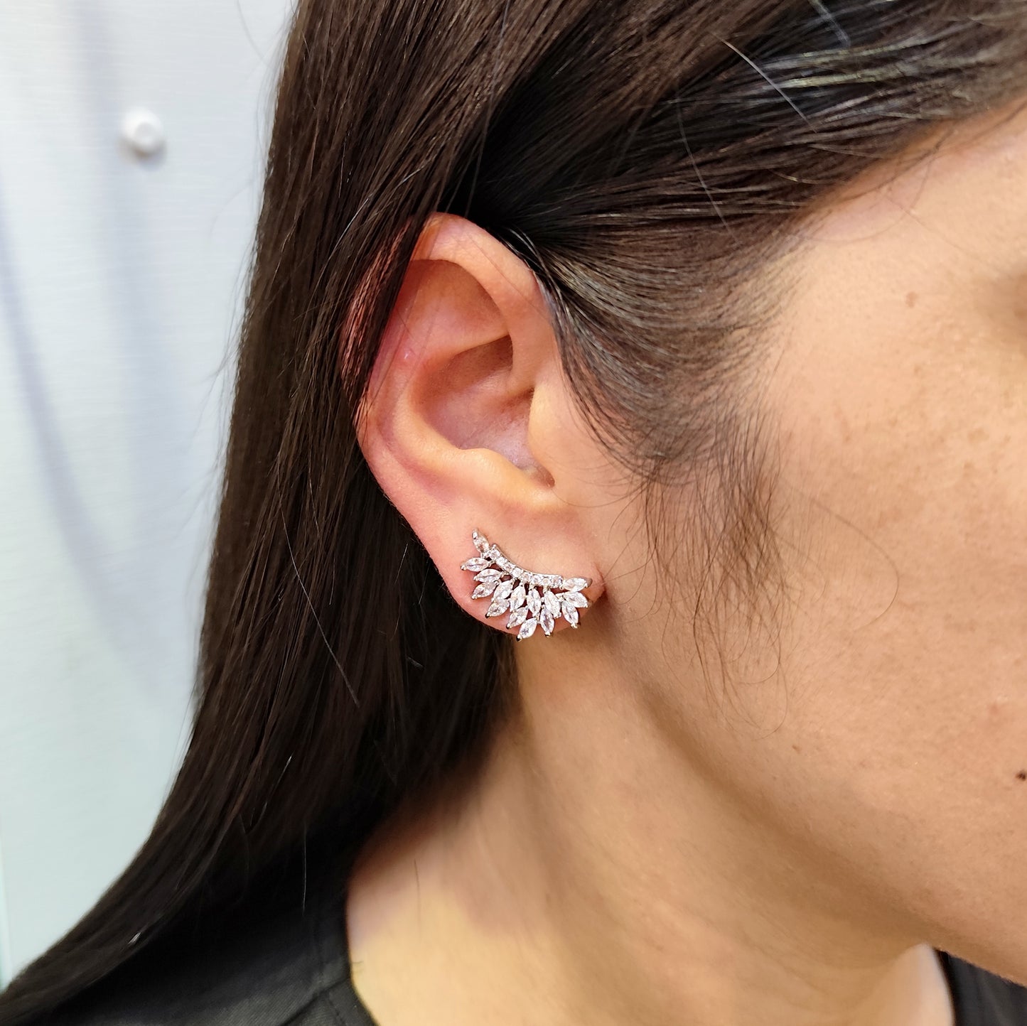 Brinco earcuff de zircônia  1F9B825
