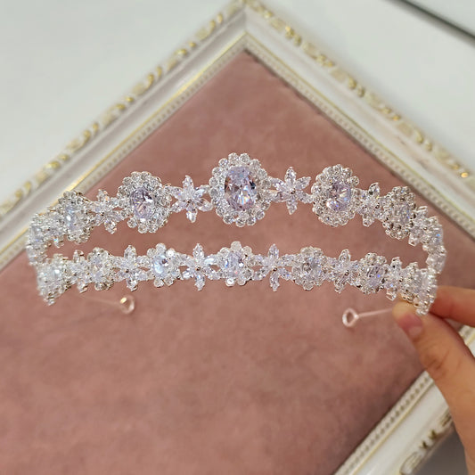 Tiara dupla de zircônia 202397E