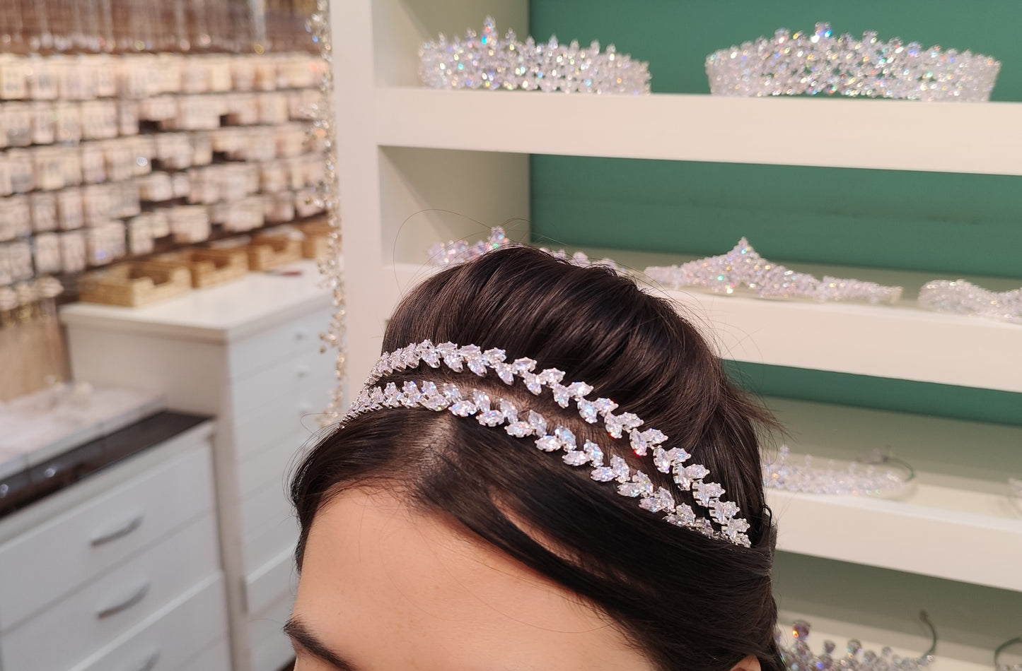 Tiara dupla de zircônia 2031360