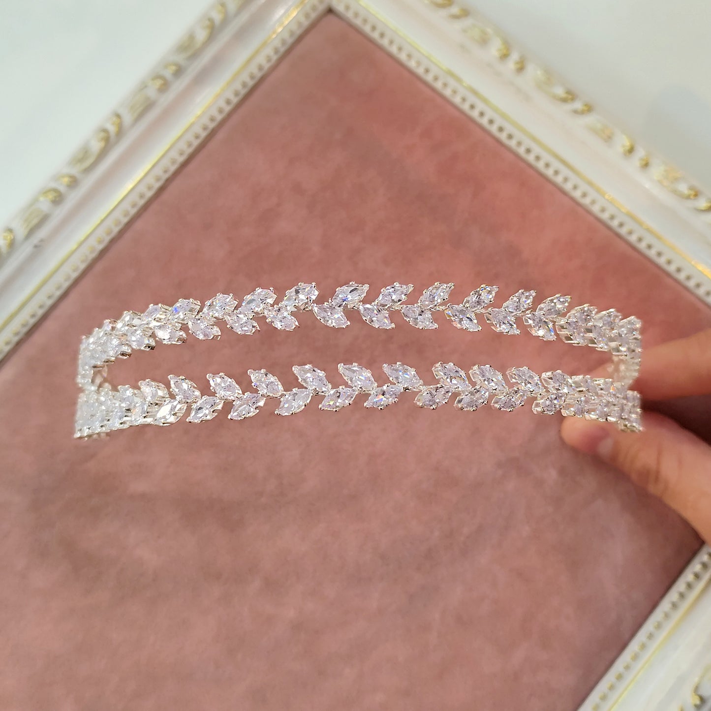 Tiara dupla de zircônia 2031360