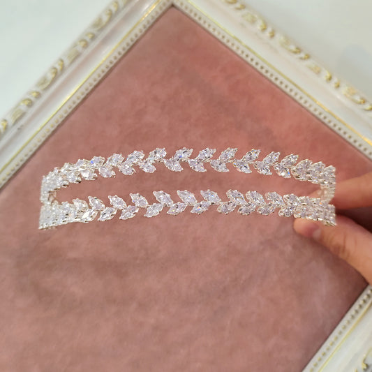 Tiara dupla de zircônia 2031360