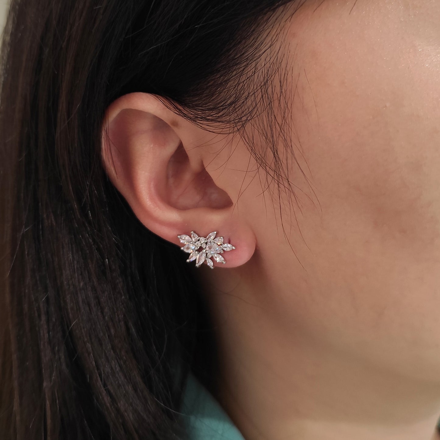 Brinco earcuff de zircônia 203E704