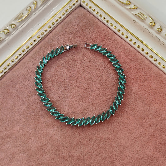 Pulseira de zircônia Verde turmalina 207F616