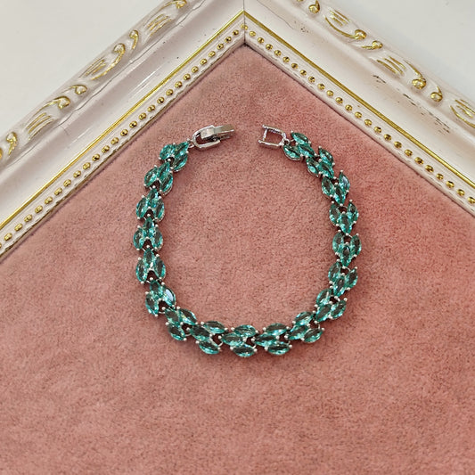 Pulseira de zircônia verde turmalina 207F6C6