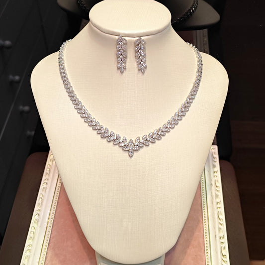 Conjunto Colar e Brinco de Zircônia 20734F9