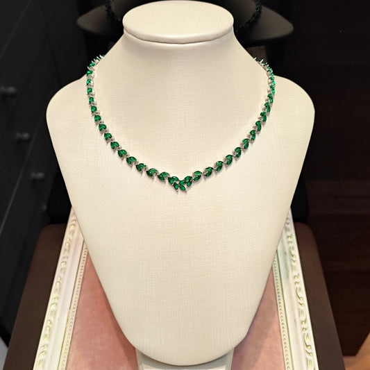 Colar de zircônia verde 2075ADD
