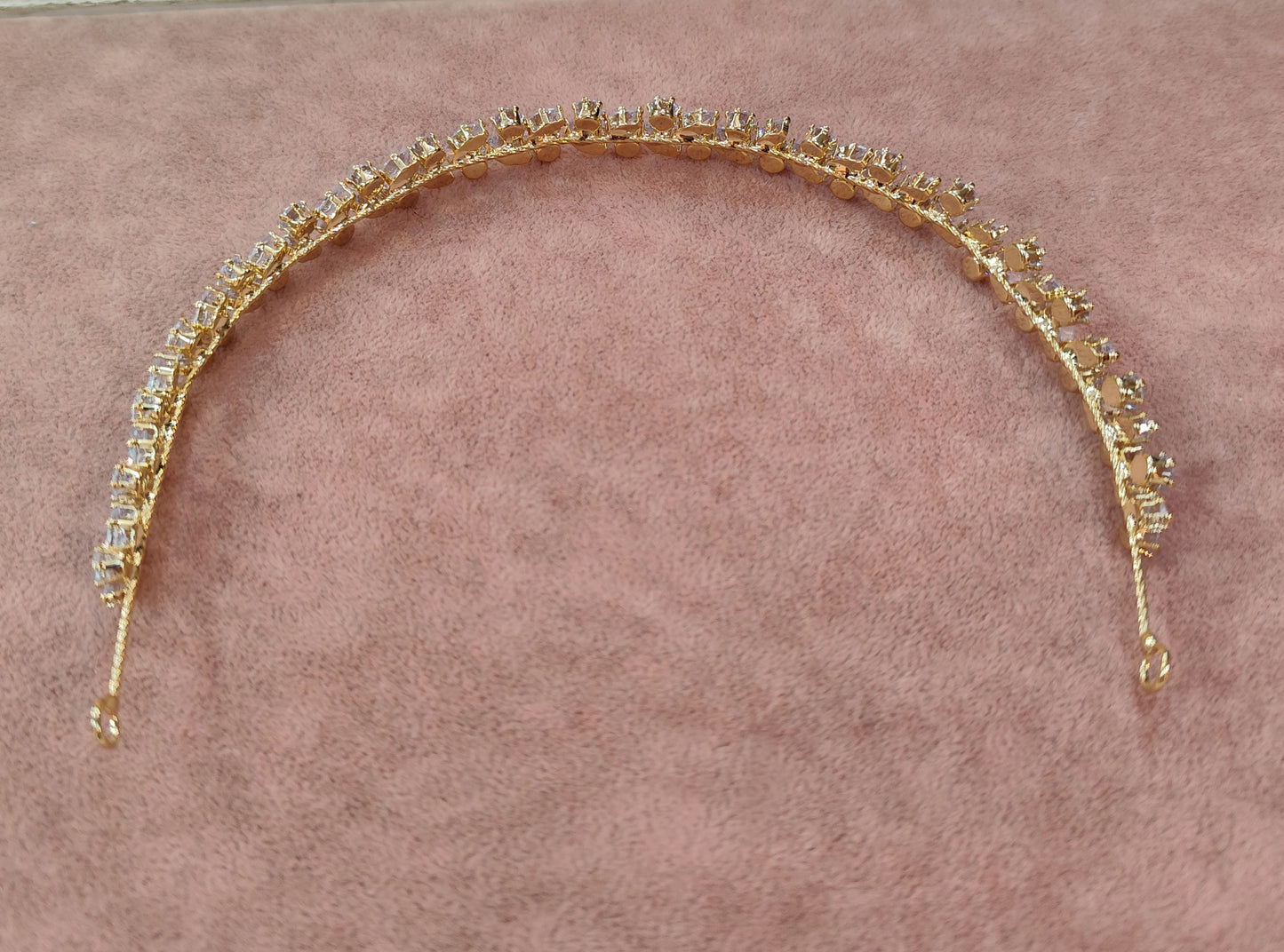 Tiara maleável de zircônia dourado 207E0E1