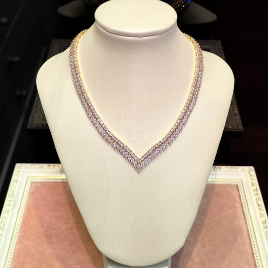Colar de zircônia dourado 207C639