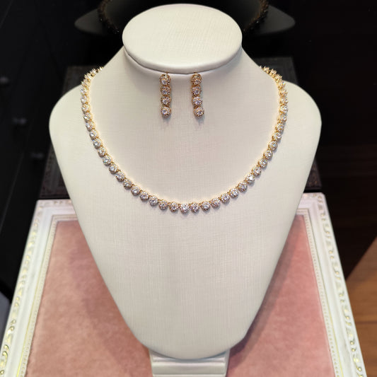 Conjunto de zircônia dourado 1F3E363