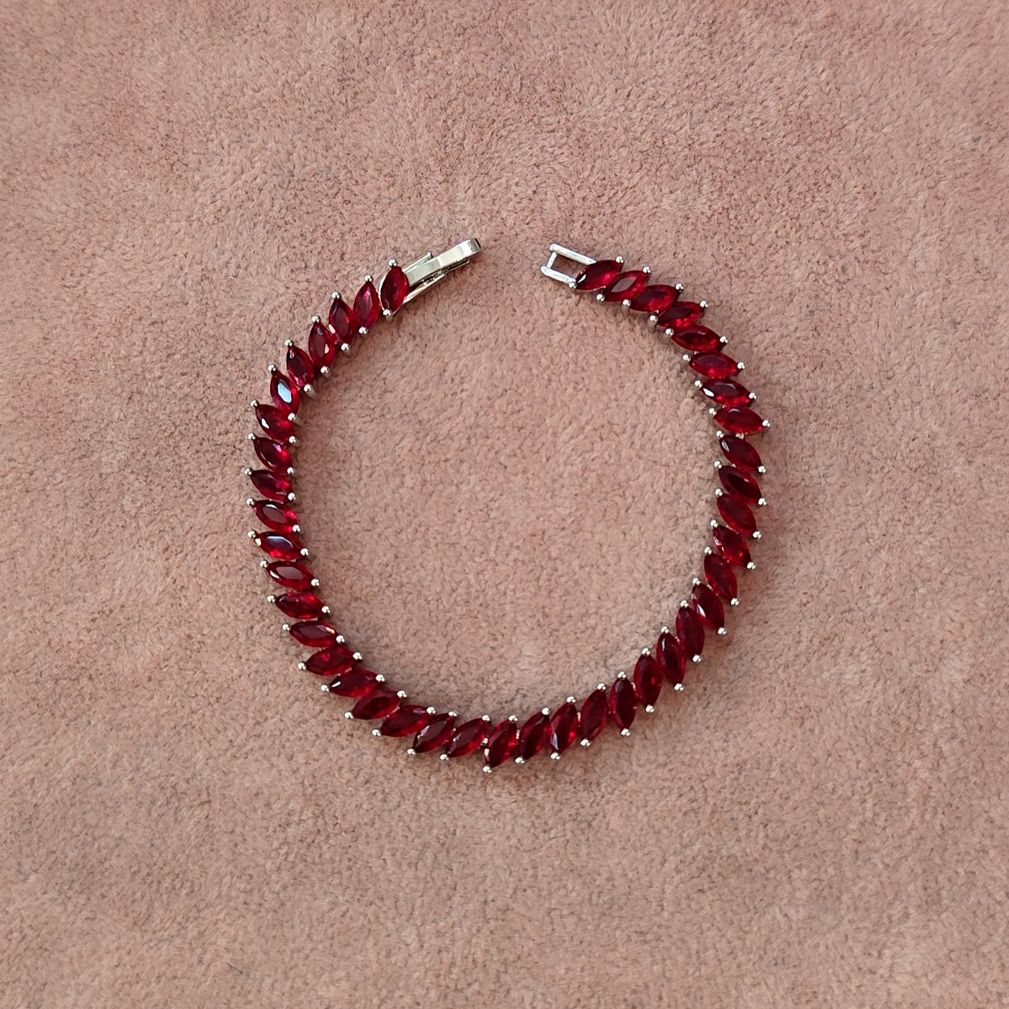 Pulseira de zircônia vermelha 20832AC