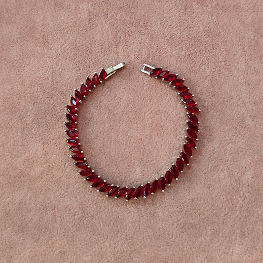Pulseira de zircônia vermelha 20832AC
