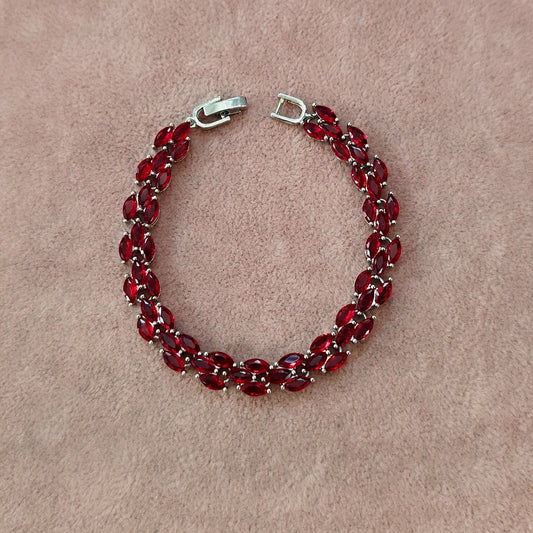 Pulseira de zircônia vermelha 20832BA