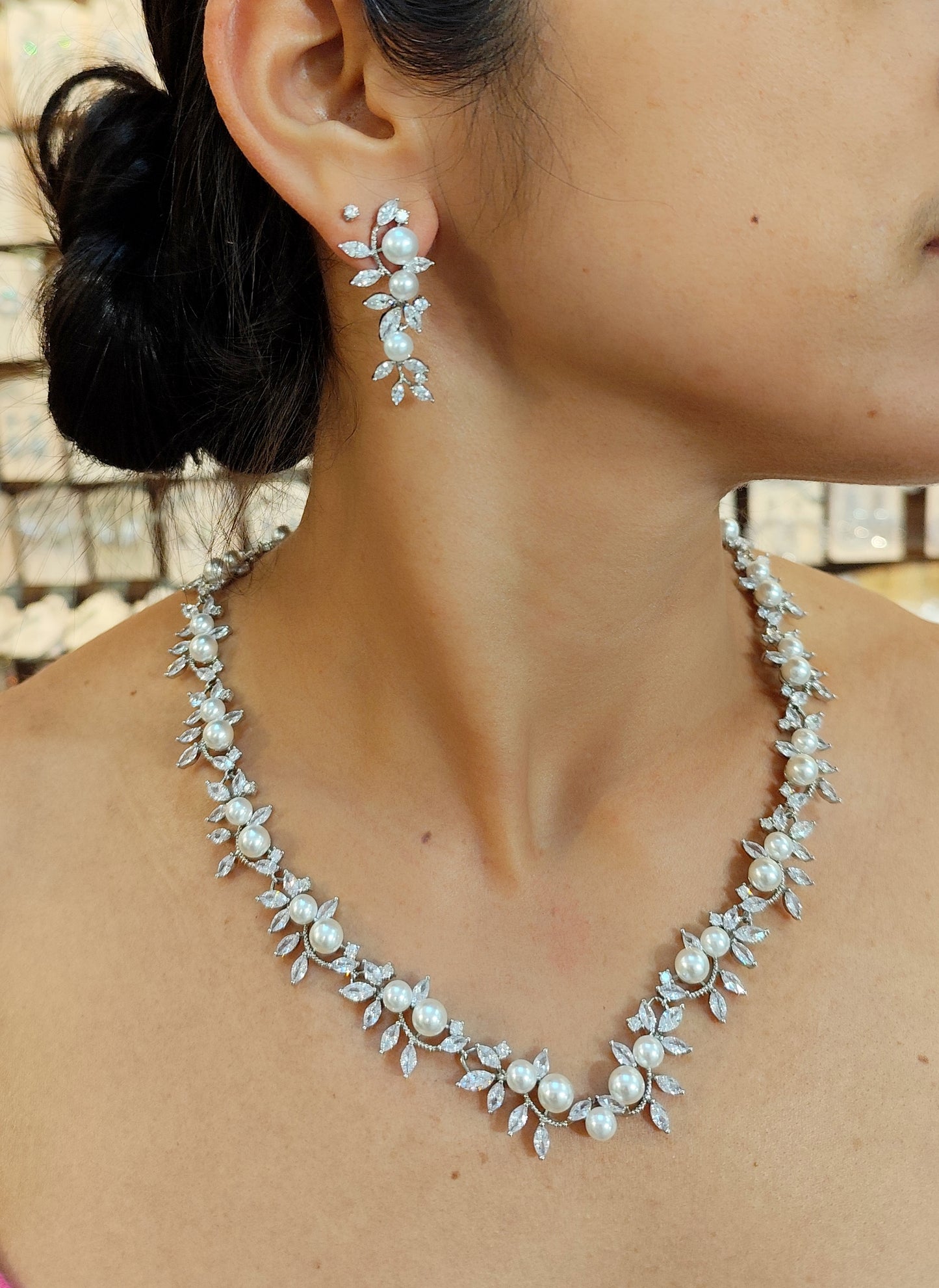 Colar de Pérola com Zircônia 2073349