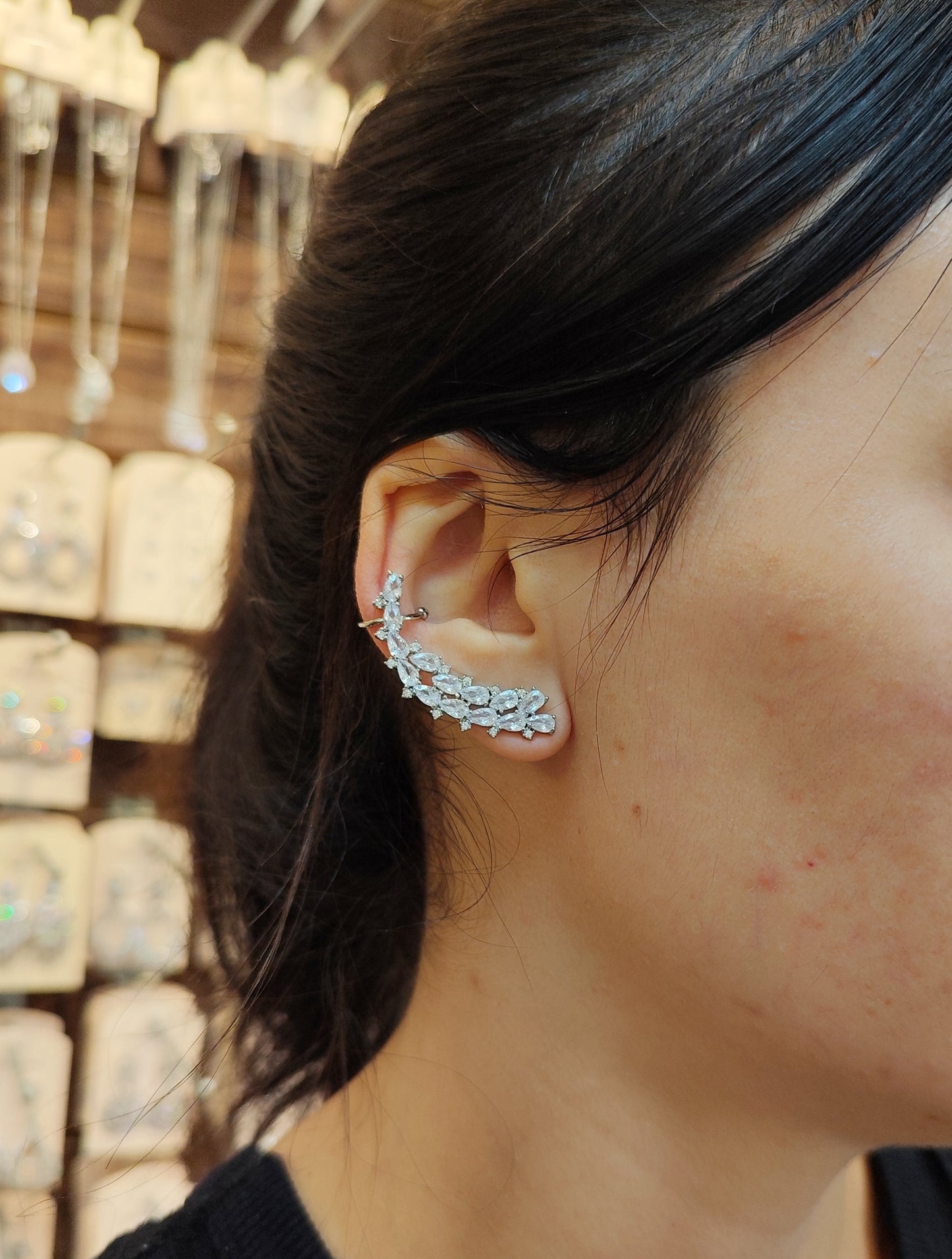 Brinco earcuff de zircônia 20AA974