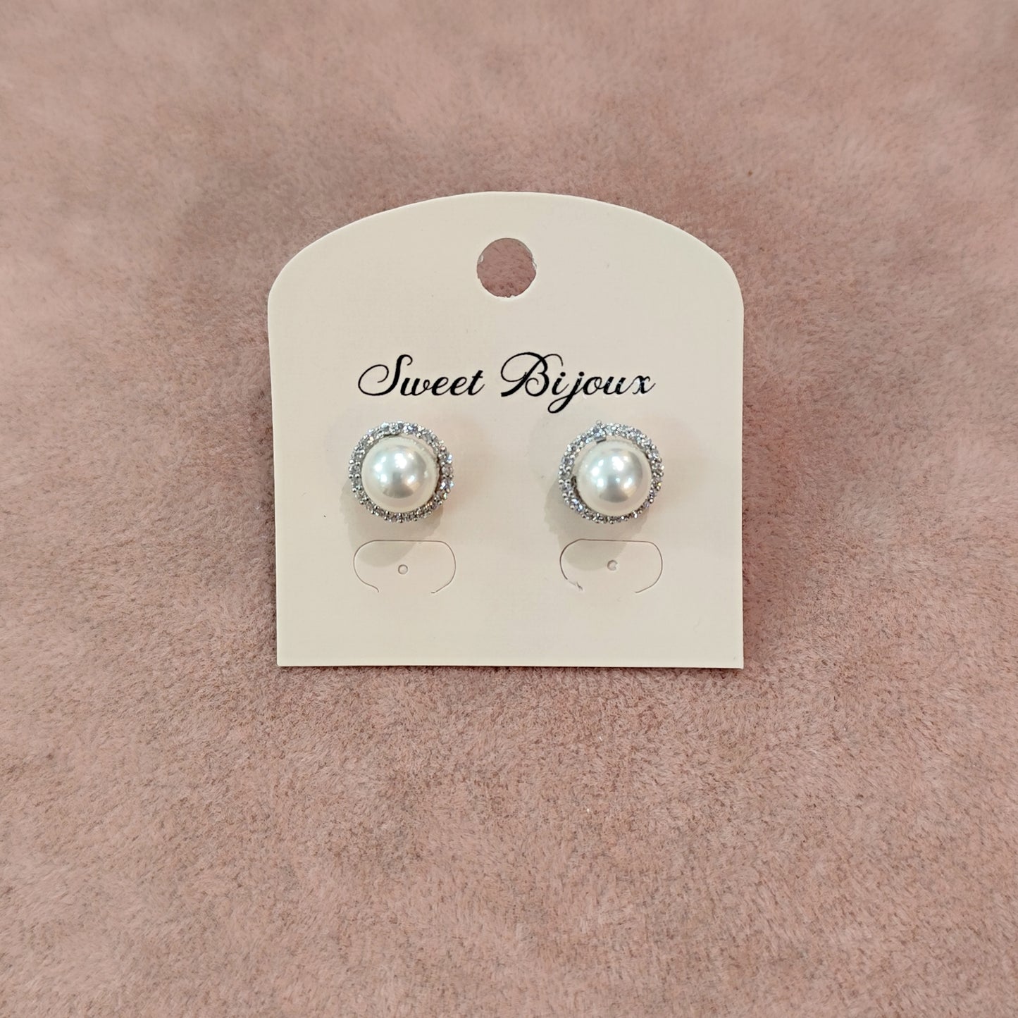 Brinco de pérola com zircônia G 20AC1D2