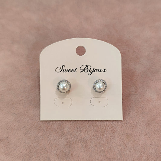 Brinco de pérola com zirccônia M 20AAD89