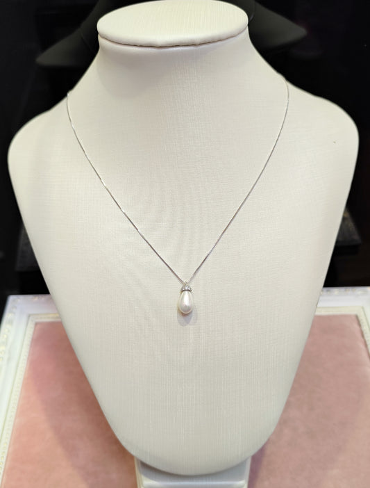 Colar de pérola com zircônia 20B1DDD