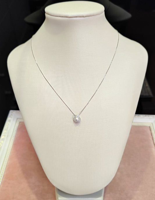 Colar de pérola com zircônia 20B1DFE