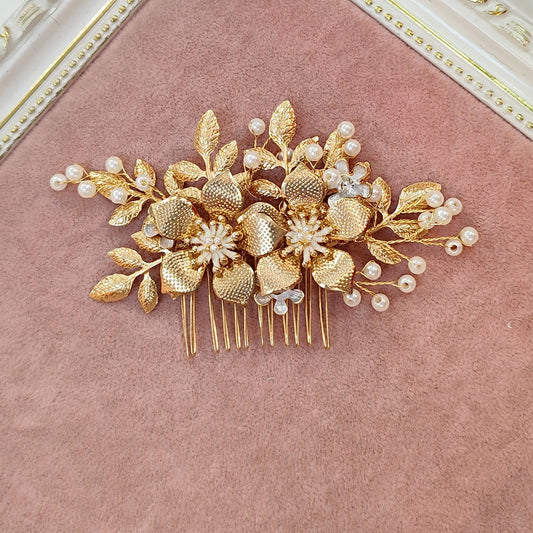 Arranjo de noiva dourado 1942C71