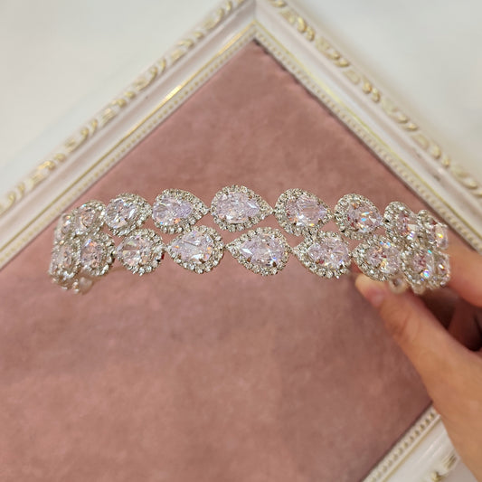 Tiara gota dupla de zircônia 12D8F60